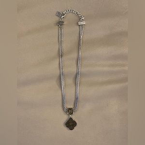 Brighton Necklace with Silver and Gold Medallion